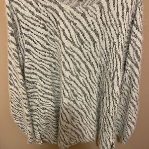 Lane Bryant Black and White Zebra Sweater